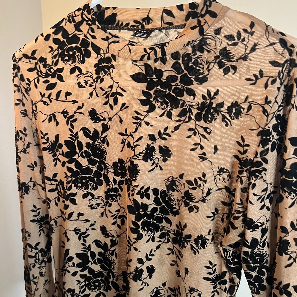 Floral Mesh Top